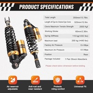Amortecedores Ajustáveis 320mm U-Type para Yamaha, Honda, Suzuki, Kawasaki - Performance e Conforto - imagem 5