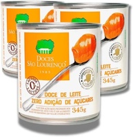 Kit 3 Doce De Leite Zero lactose Zero açúcar São Lourenço Lata 345g - imagem 3