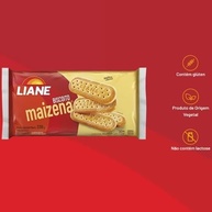 Biscoito Maizena Sem Lacotse Zero Gorduras Trans Liane 330g - Kit Com 2 Unidades - imagem 3