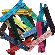 Zíper 18cm Sortido: Kit 10 Unidades para Artesanato e Costura - imagem 1