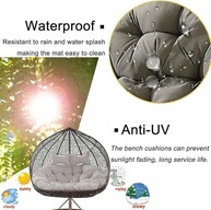Almofada Confortável para Cadeira Suspensa Dupla - 150x110cm com Zíper e Enchimento Extra Macio - imagem 4