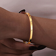 Pulseira Dourada VNox: Elegância e Zircônia - imagem 2
