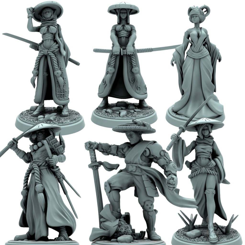 Miniaturas Samurai RPG D&D: Imersão e Coleção em Alta Qualidade