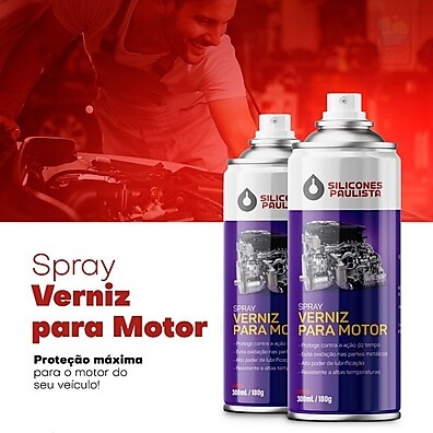 Verniz Spray Automotivo 300ml: Motor Limpo e Brilhante em Minutos!