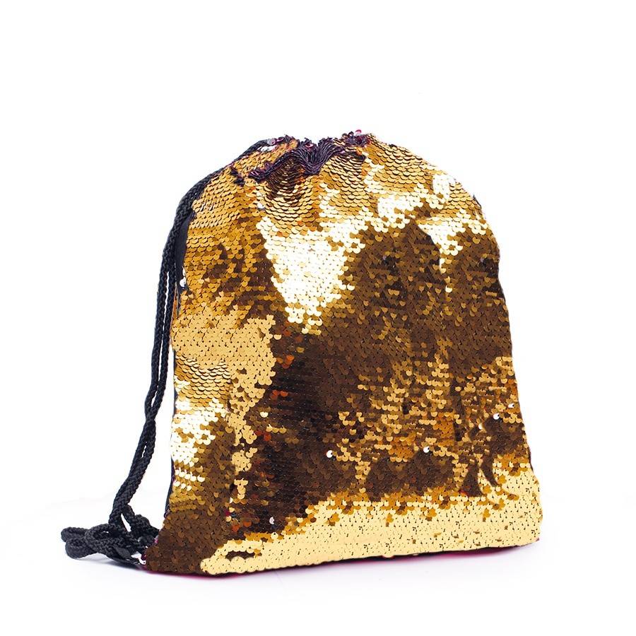 Mochila Carnaval Paetê Dourado: Brilhe na Festa!