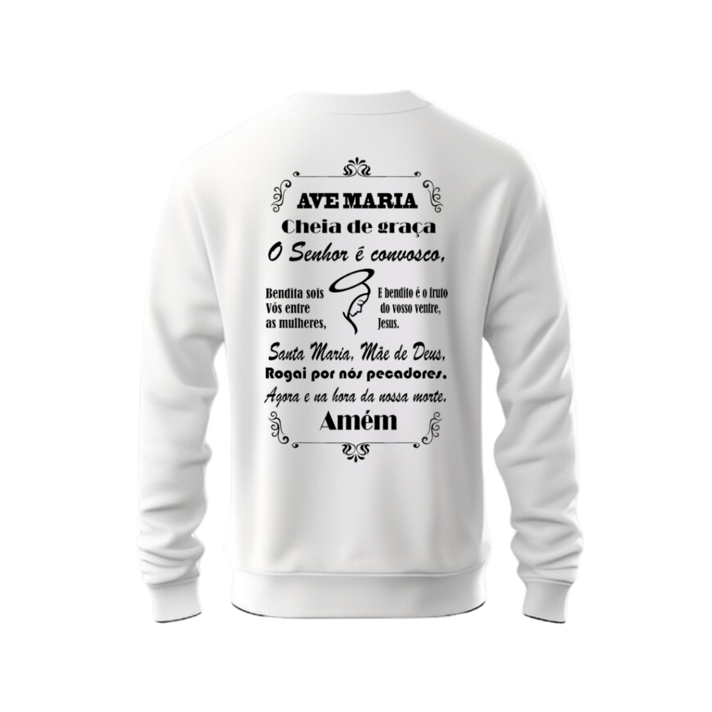Moletom Católico com Oração - Conforto e Fé na Moda