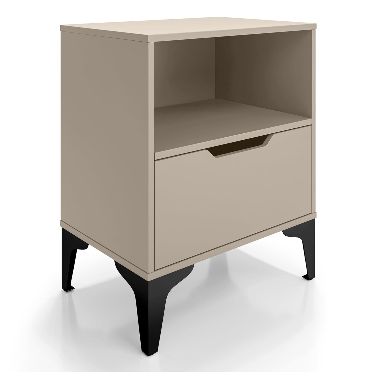 Mesa de Cabeceira com Gaveta Telescópica e Design Industrial Moderno - LH Móveis