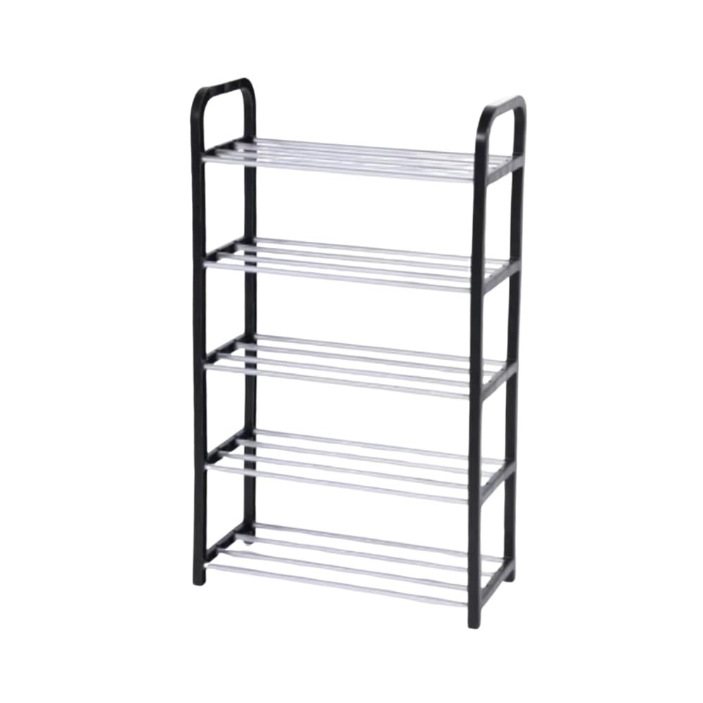 Sapateira Vertical Luxo 5 Andares - Organizador Moderno em Aço Inox para Até 10 Pares