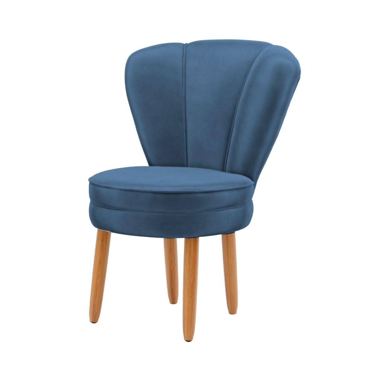 Cadeira Poltrona Recepção Veludo Azul MOBLAN - Conforto e Estilo para Ambientes Modernos
