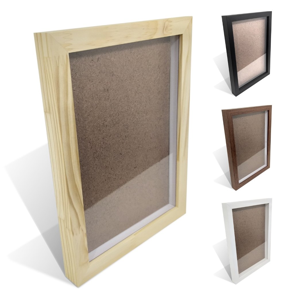 Moldura Caixa 21x30 Pinus Natural – Ideal para Fotos e Artesanatos