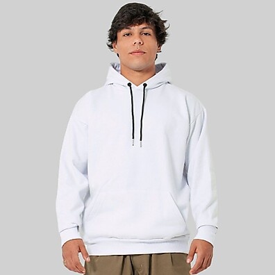 Moletom Canguru Branco: Quente e Confortável!