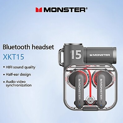 Monster XKT15: Fone Bluetooth 5.3 com Cancelamento de Ruído