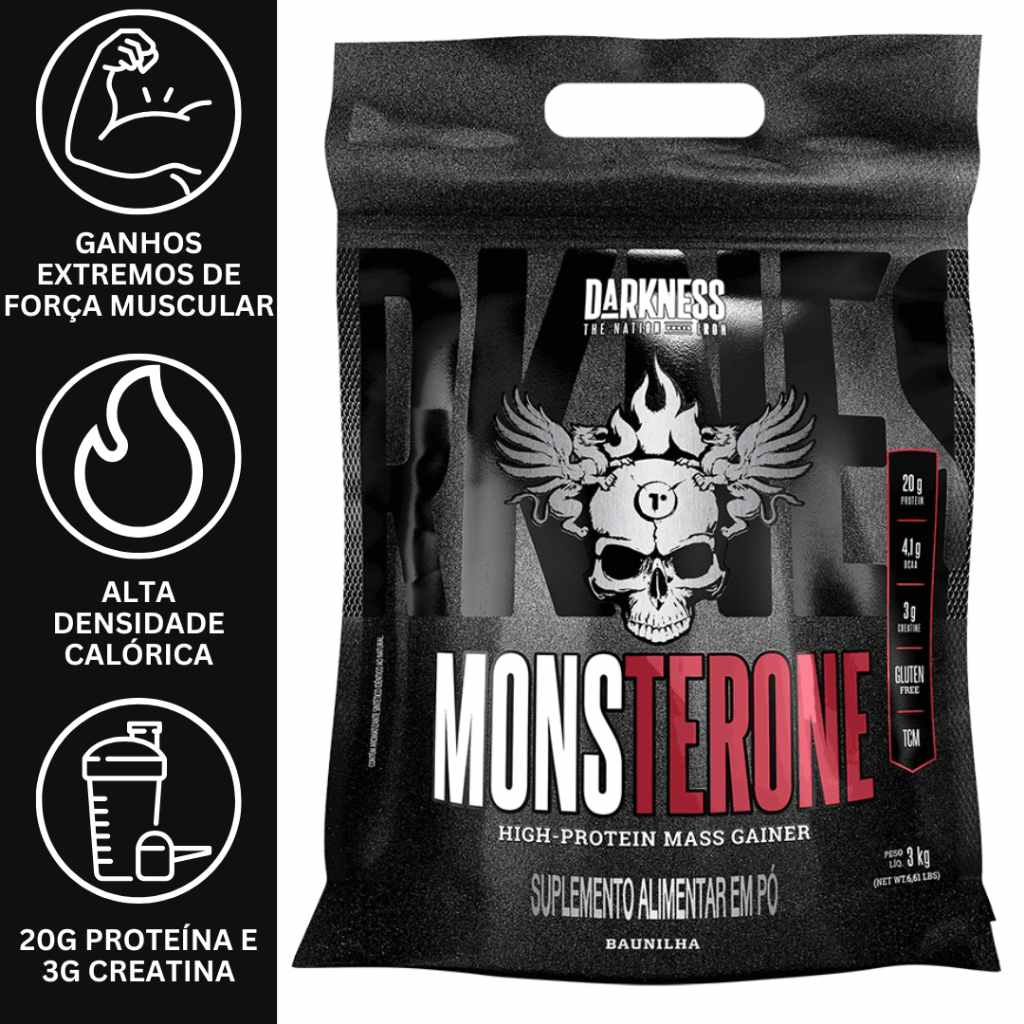 Monsterone Hypercalórico: Ganhe Massa Muscular com 1000 kcal por Porção