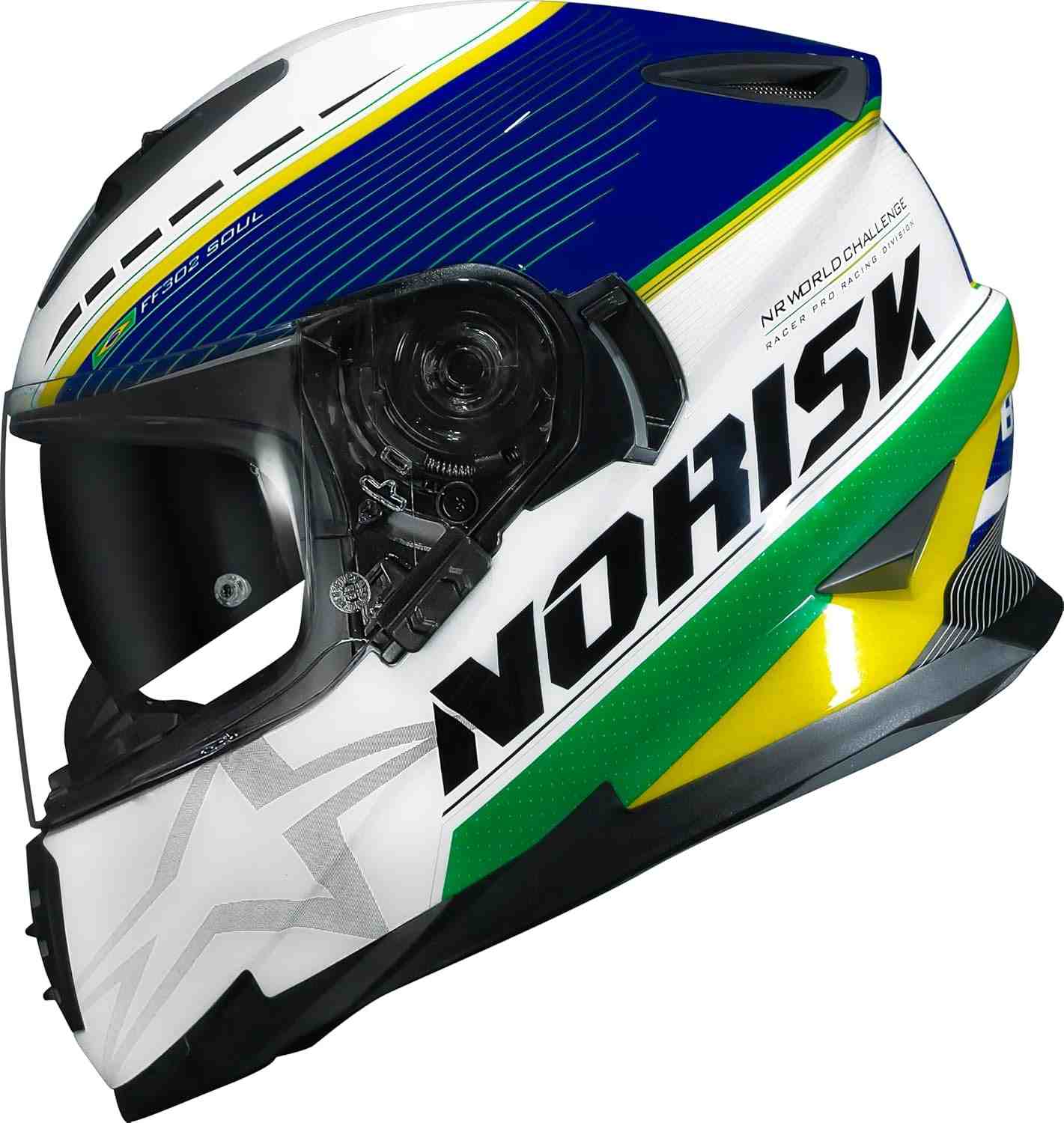 Capacete Norisk FF302 Grand Prix Brazil - Segurança e Estilo para Sua Moto