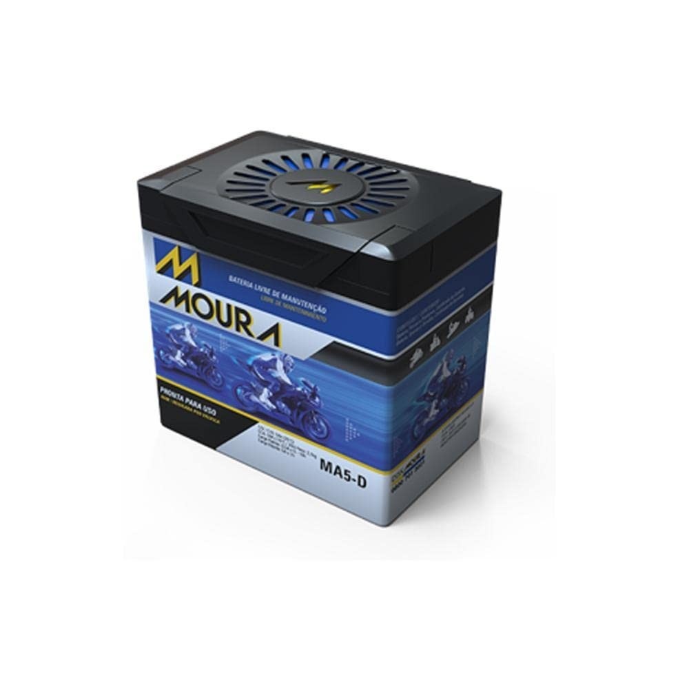Bateria Moura MA5-D: Potência e Confiança para Sua XRE 300, CG 125, Titan 150, Bros e YBR Factor