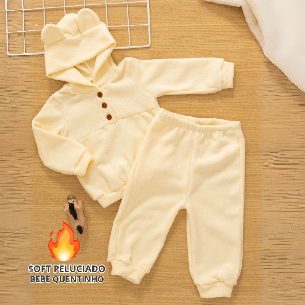 Conjunto Inverno Soft com Capuz – Blusa e Calça Aconchegante MP1227-MS-C2