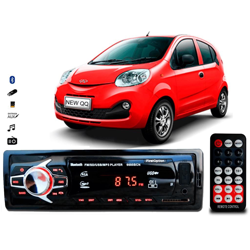 MP3 Player Chery QQ: Som Bluetooth, Rádio e USB