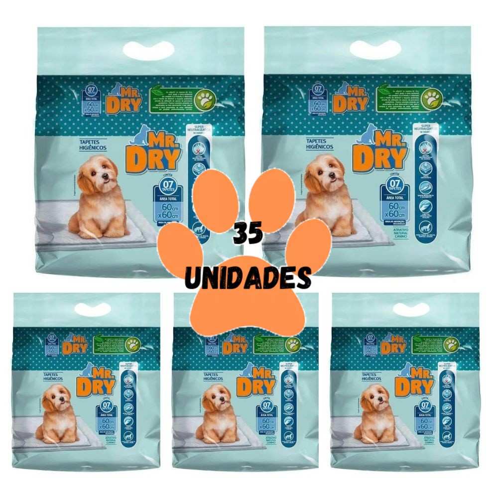 Mr Dry: Tapete Higiênico para Cães – 35 Unidades