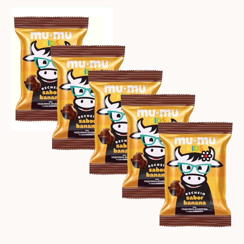 Mu-Mu Kids Banana: Kit com 5 Chocolates Divertidos!