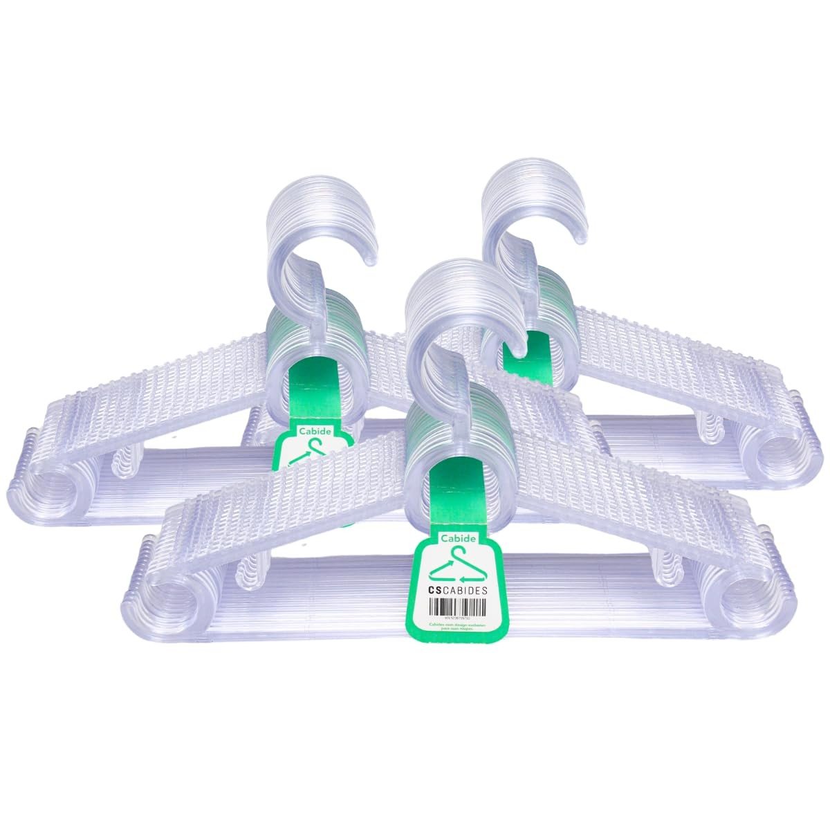 Kit 20 Cabides Acrílicos Transparentes Antideslizantes - Reforçados e Multifuncionais para Organizar Roupas