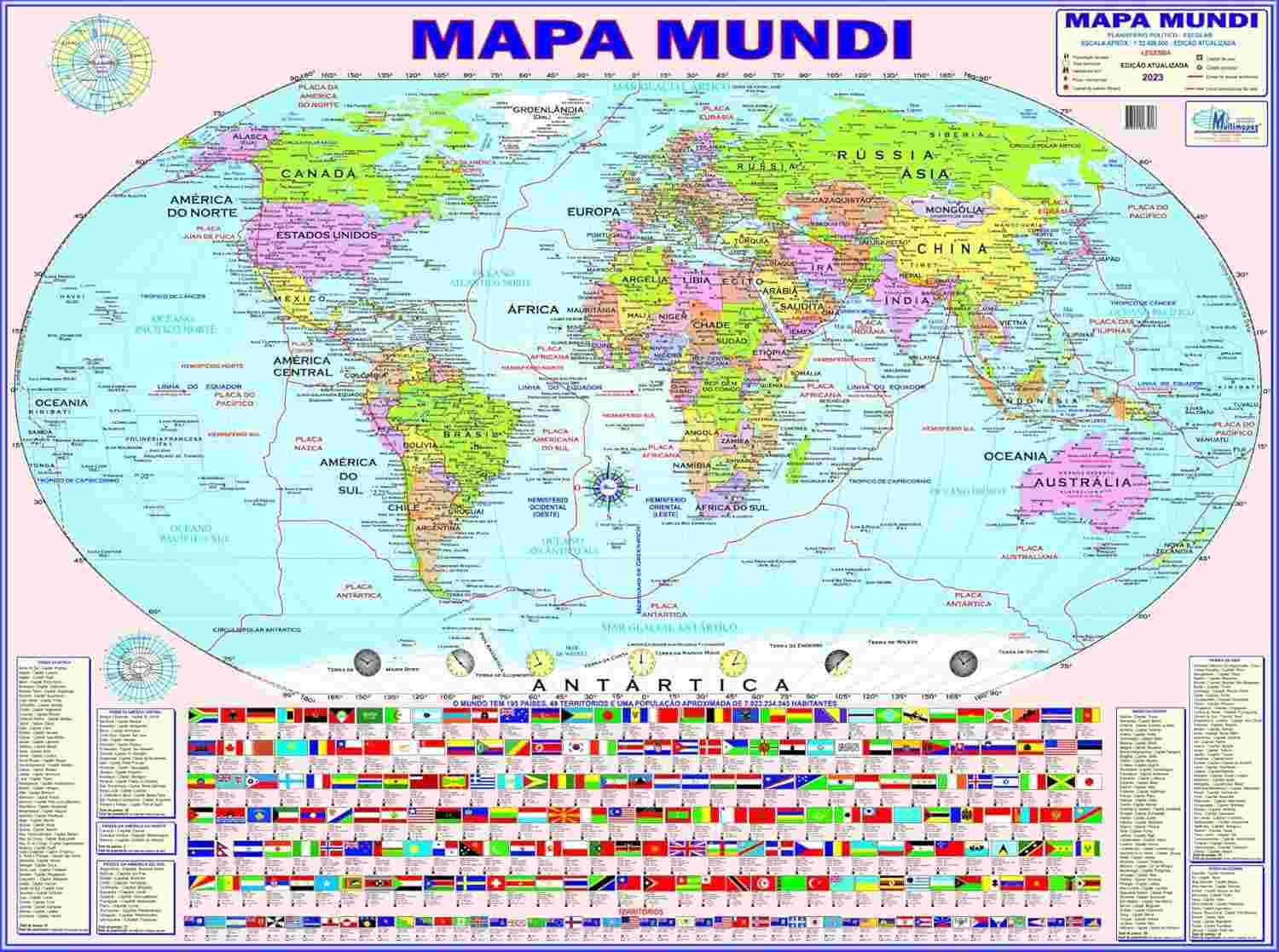 Mapa Mundi Político Premium: Explore o Mundo com Detalhes Incríveis!