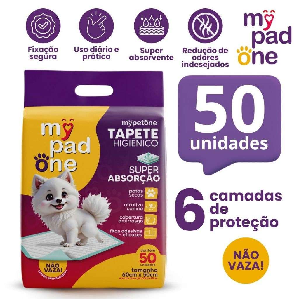 My Pad One: Tapete Higiênico 50x60cm (50 Unidades)