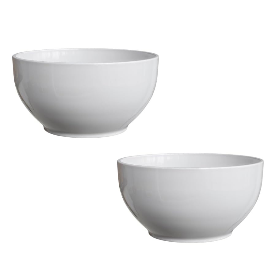 Kit 2 Tigelas Bowl de Porcelana Branca 500ml - Estilo e Versatilidade na Mesa