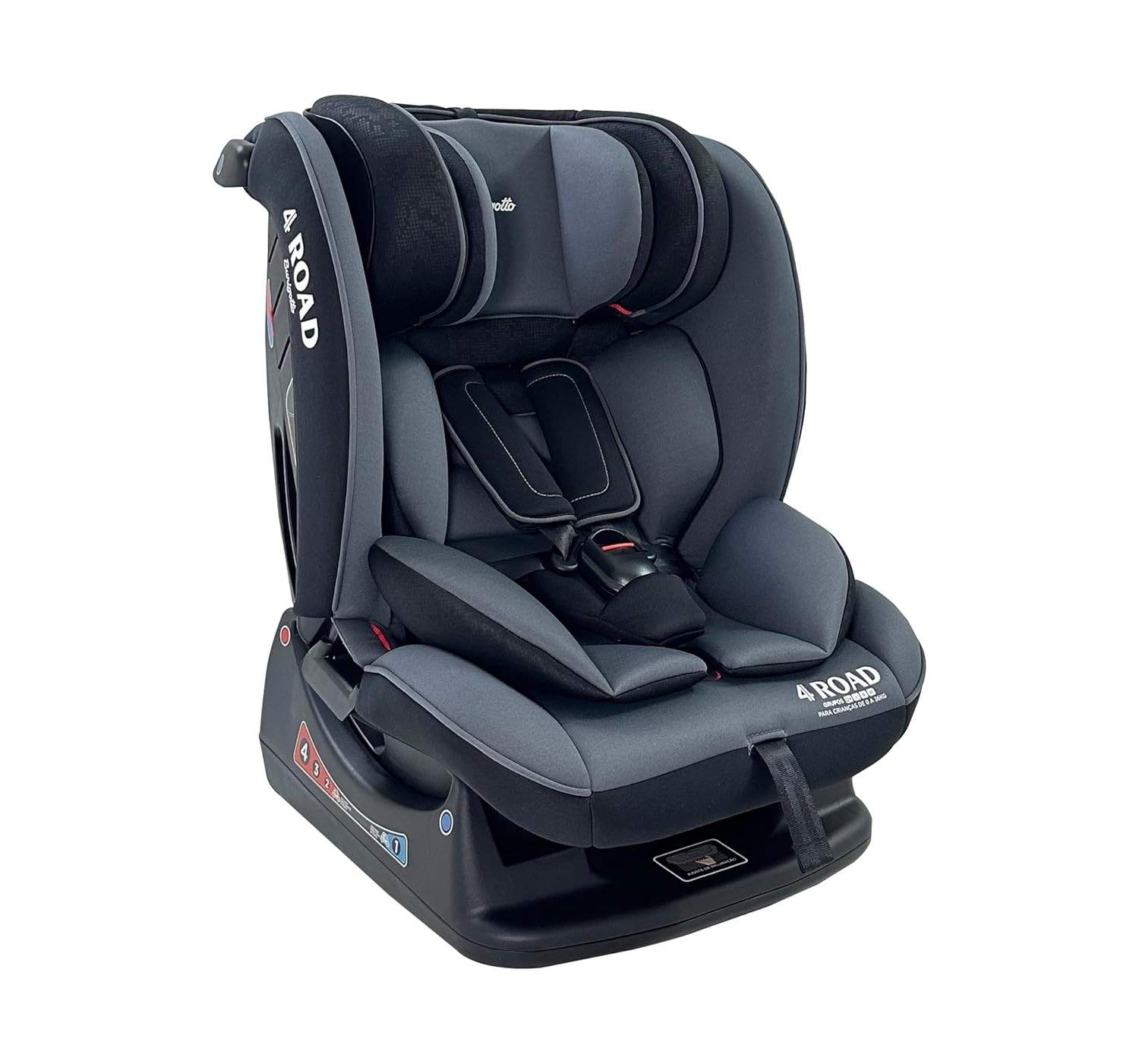 Cadeira para Auto Burigotto 4Road Gray Black: Segurança e Conforto do Nascimento aos 36kg