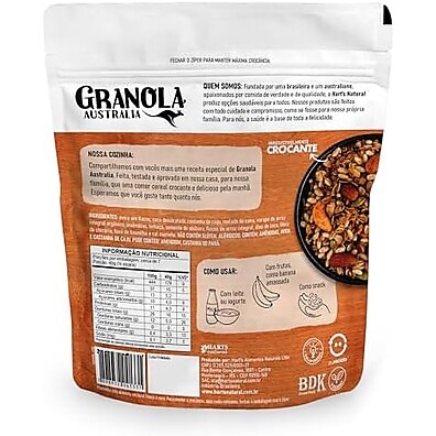 Hart's Natural Granola Australia Classic Nuts | Granola Sem Glúten, Sem Lactose, Vegano | 100% Natural | Alto em Fibras | Snack Saudável | 300g