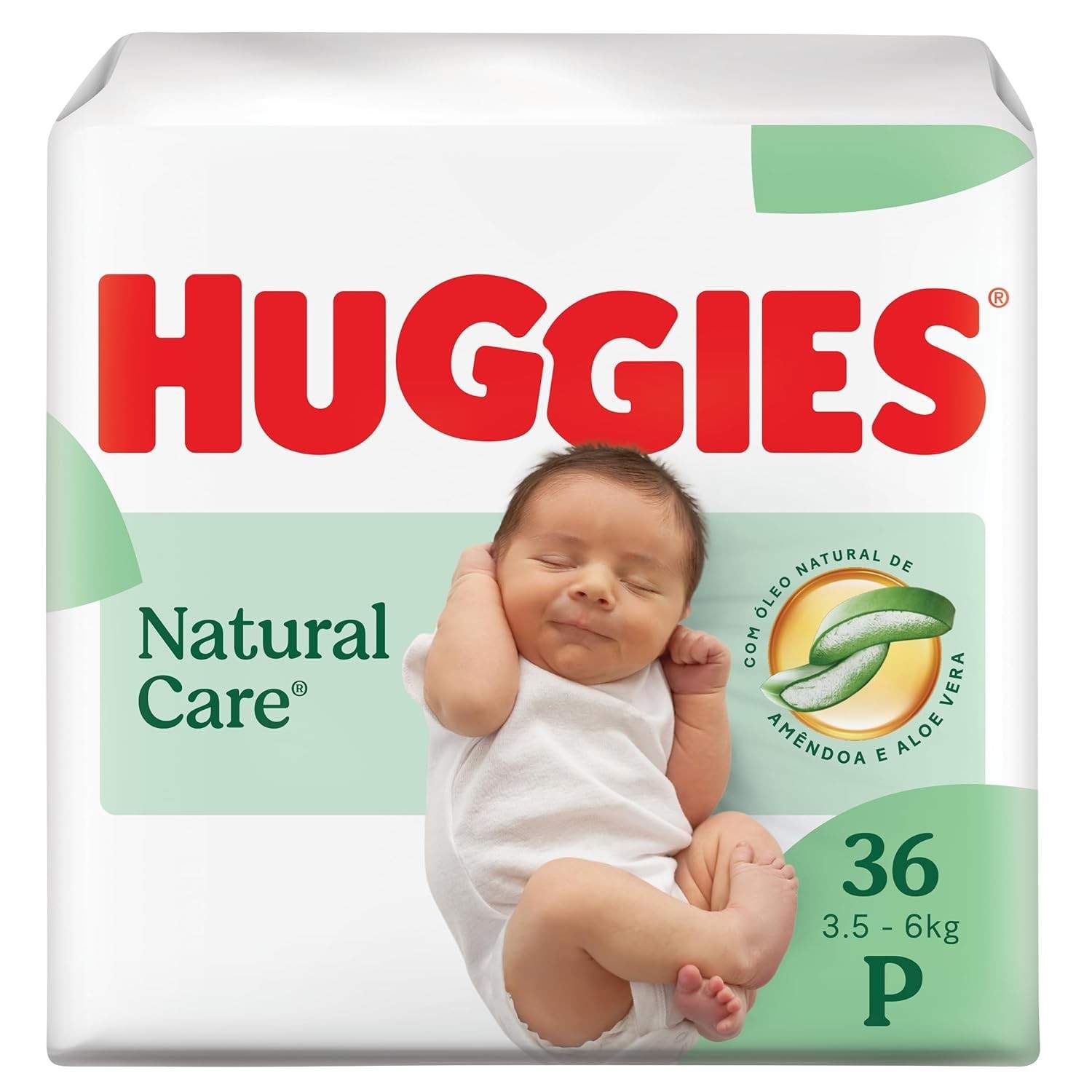 Fralda Huggies Natural Care P - 36 Unidades com Proteção Natural e Respirável