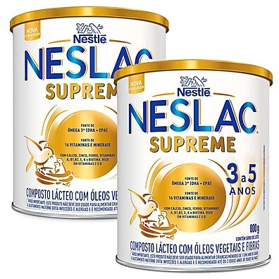 Neslac Supreme 800g: Nutrição Completa em Kit com 2!