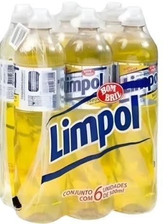 Detergente Líquido Neutro 6 Frascos 500ml - Limpol | Limpeza Eficiente e Segura para a Família