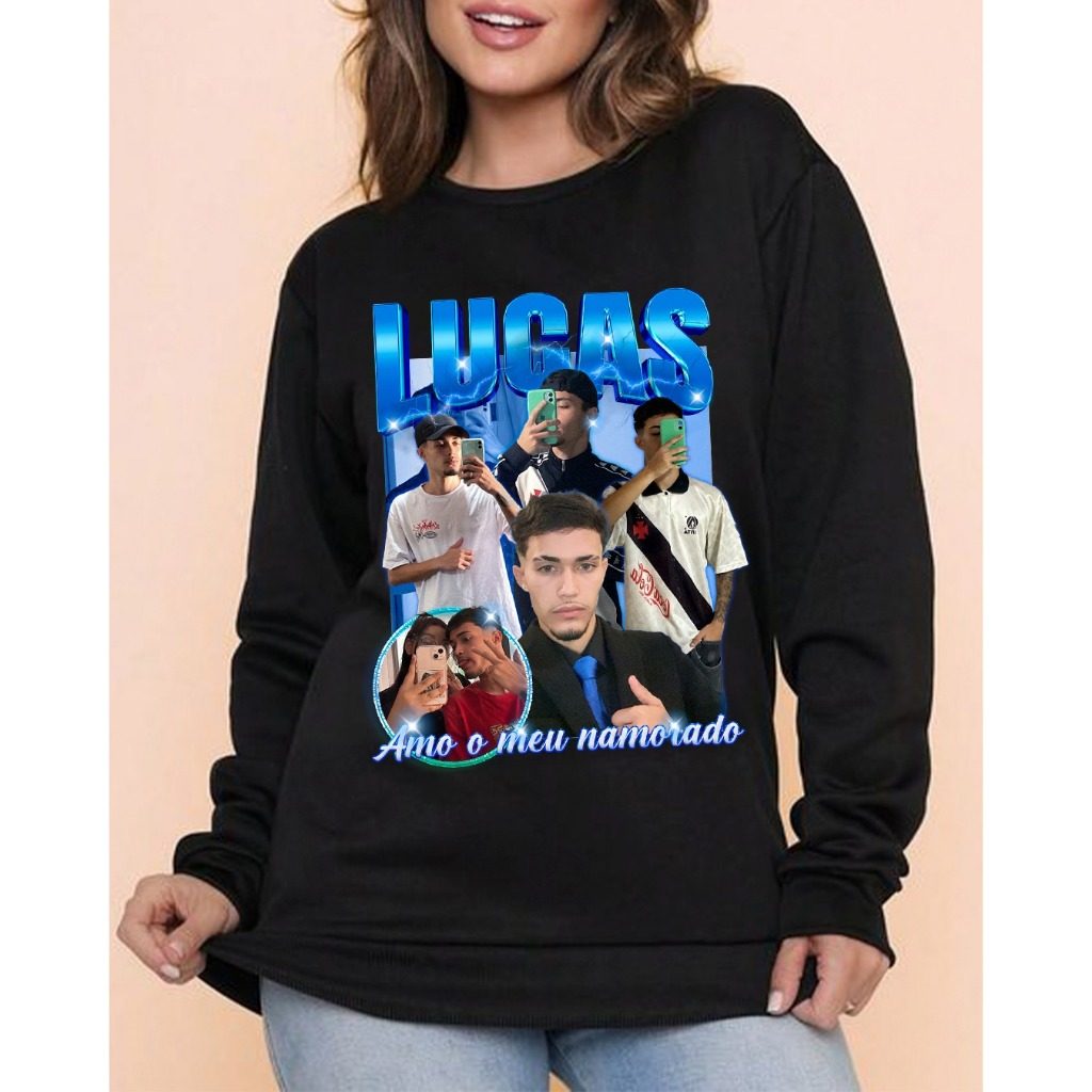 Moletom Personalizado 100% Algodão com Foto e Nome