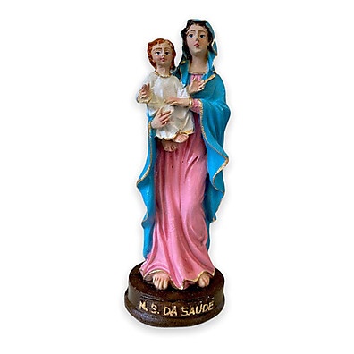 Nossa Senhora da Saúde: Imagem em Resina Nobre 15cm