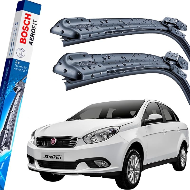 Kit Palhetas Limpador Parabrisa Bosch Grand Siena 2012-2022 - Original e com Nota Fiscal
