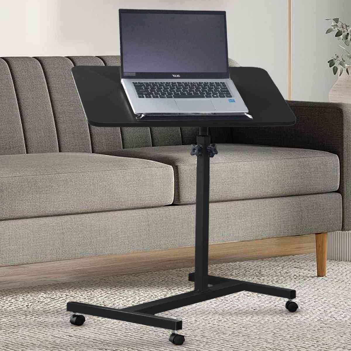 Mesa de Apoio Lateral Móvel Ajustável para Sofá e Notebook - Design Moderno com Rodas 360°