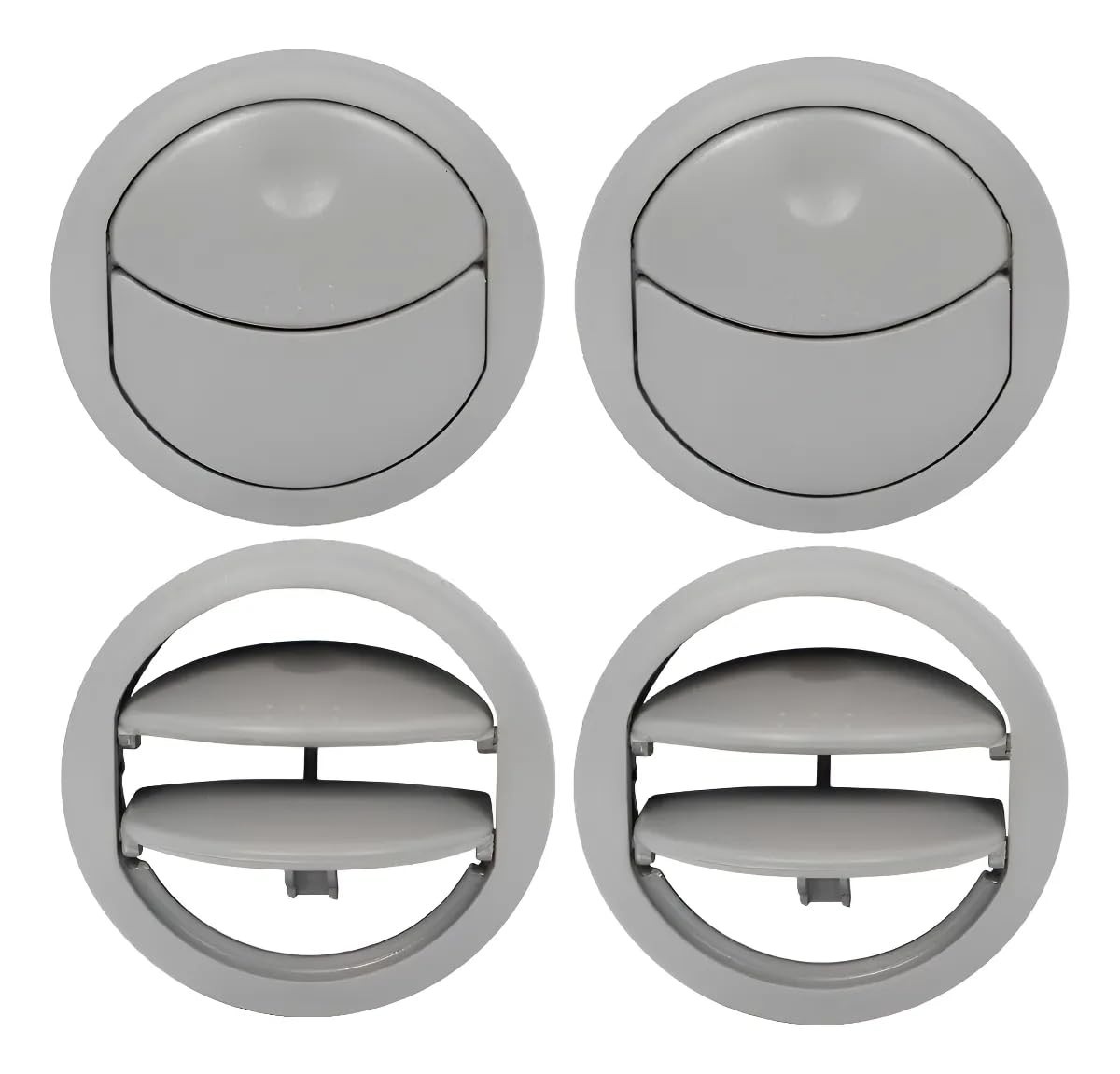 Kit 4 Difusores de Ar Cinza para Fiat Novo Uno e Nova Fiorino (2010-2021)