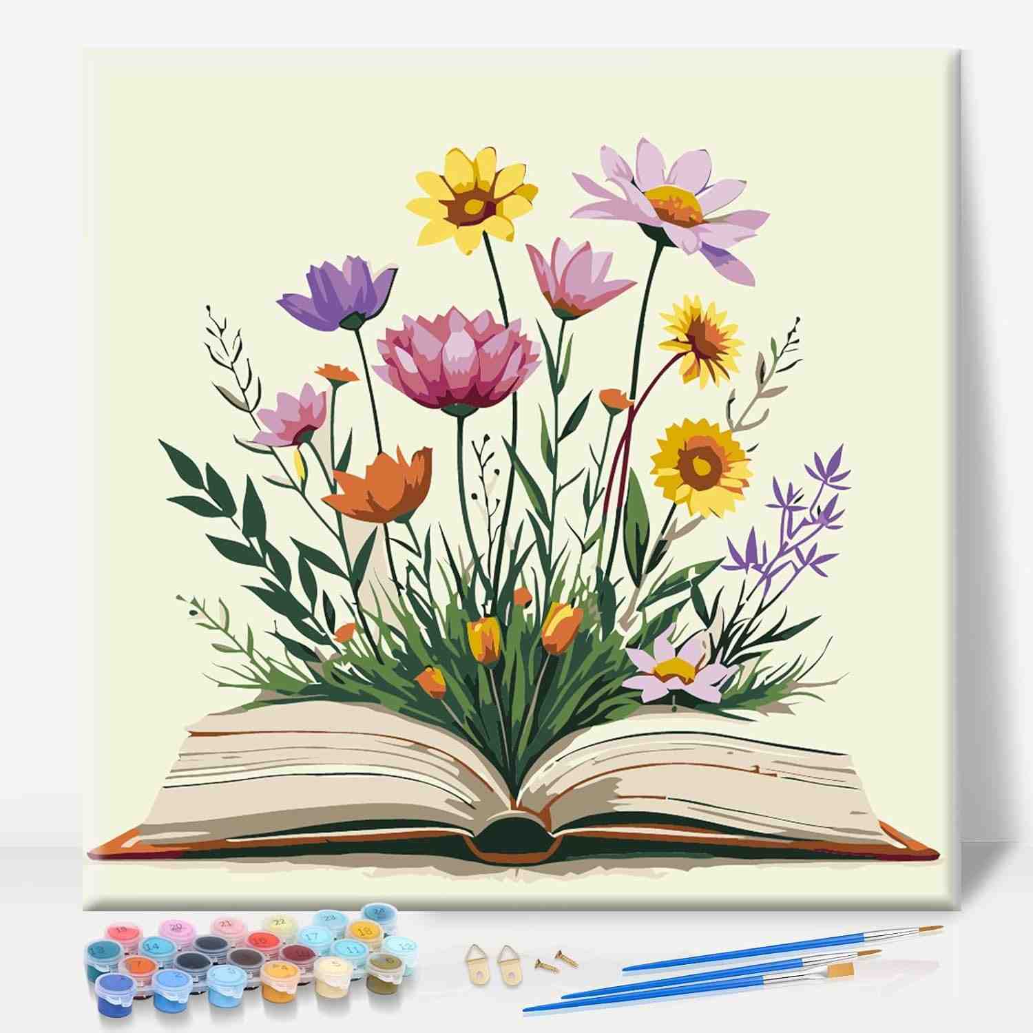 Kit de Pintura por Números com Moldura - Tela Colorida HD para Adultos e Crianças