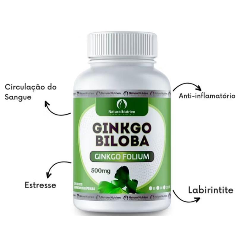 Ginkgo Biloba 500mg - 100 Cápsulas Natural Nutrien
