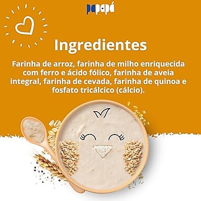 Papapá Pouch: Cereal Infantil Nutritivo 170g Laranja