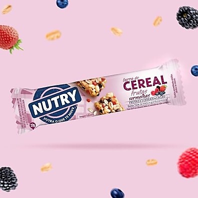 Nutry Display: Barras Frutas Vermelhas 24 Unid.
