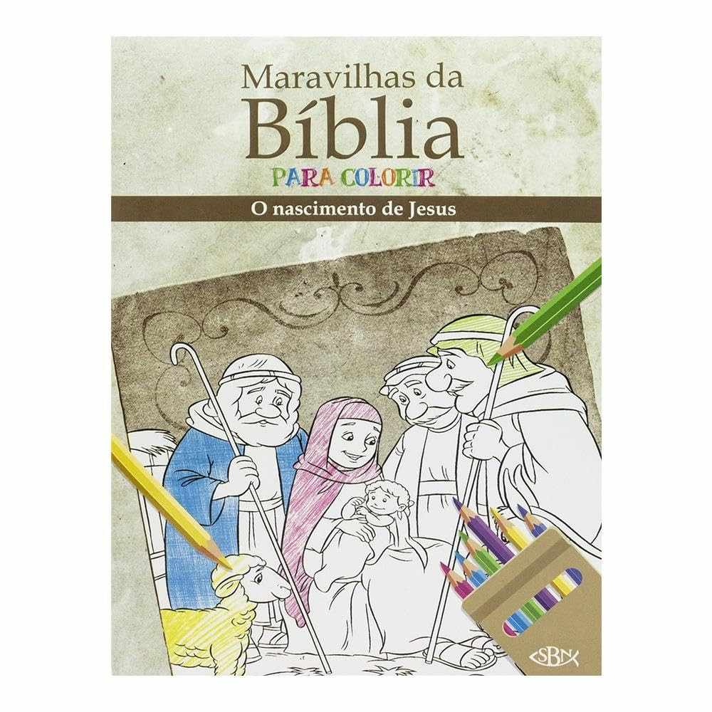 Livro de Colorir Bíblico: O Nascimento de Jesus - Desperte a Criatividade e a Fé!