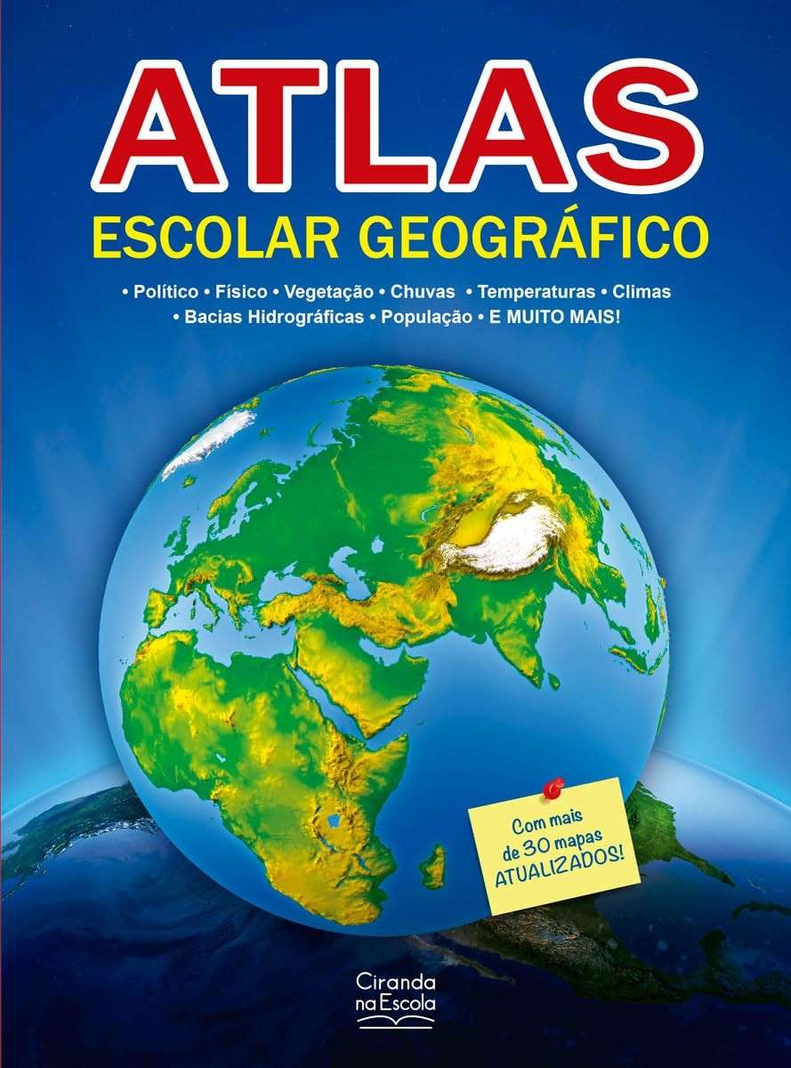 Atlas Escolar Geográfico Completo: Explore o Mundo e o Brasil!