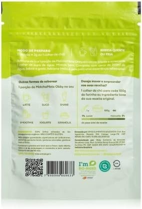 Obby Erva Mate Premium - Estilo Matcha - 60g - Energia Limpa, Super Antioxidante, Sustentável - Versátil para Bebidas e Receitas