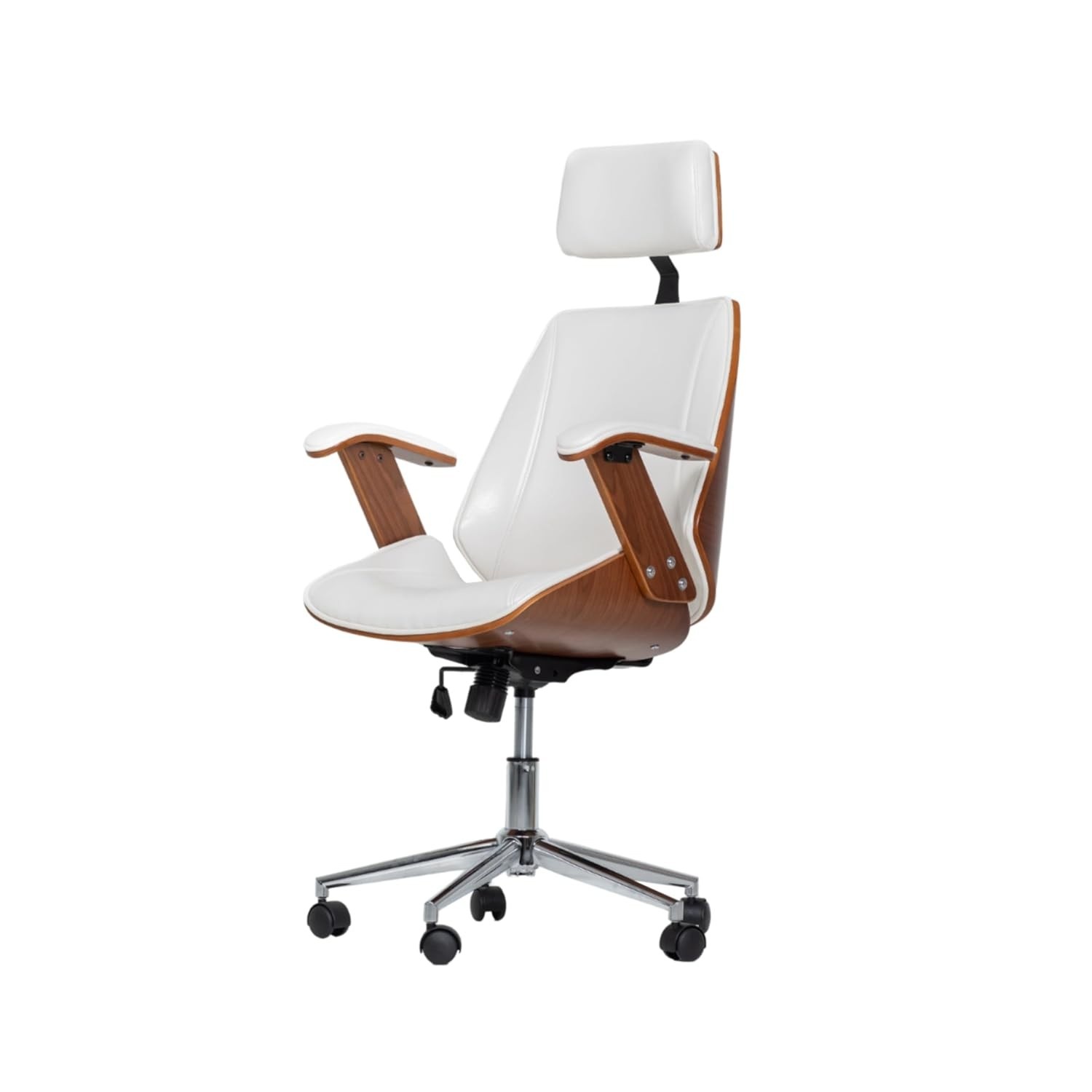 Cadeira Office Lisboa Branca com Encosto Ergonômico Rivatti - Conforto Premium para Home Office