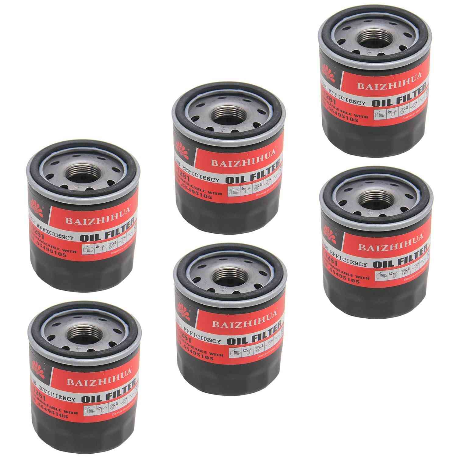 Kit 6x Filtro de Óleo BAIZHIHUA LF-1281: Proteção Essencial para seu Motor