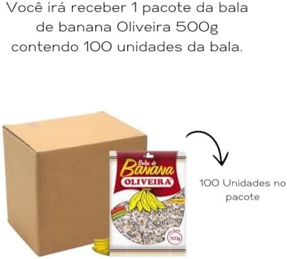 Bala de Banana Oliveira 500g