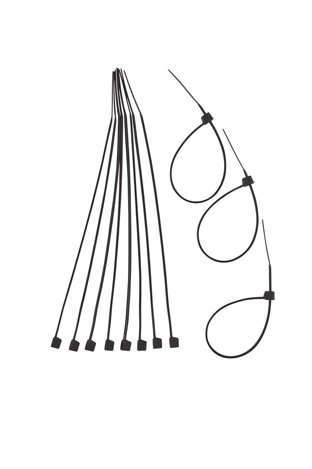 Abraçadeira de Nylon Preta 4,8x400mm (100 Peças) - Fixação Segura e Organizada