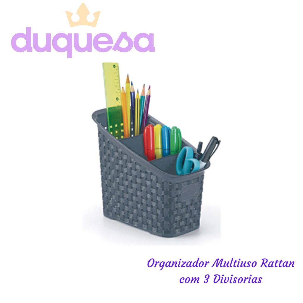 Organizador Rattan 3 Divisórias: Seu Lar Mais Organizado!
