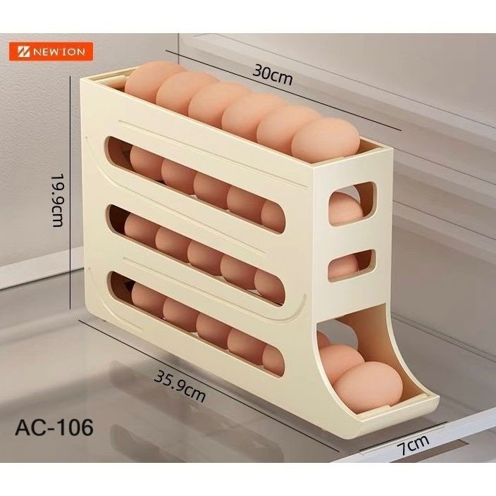 Organizador Porta Ovos 4 Andares: Armazene 21 Ovos com Fácil Acesso!